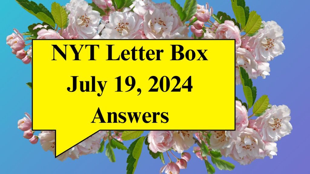 NYT Letter Box Answers July 19, 2024 Answers 