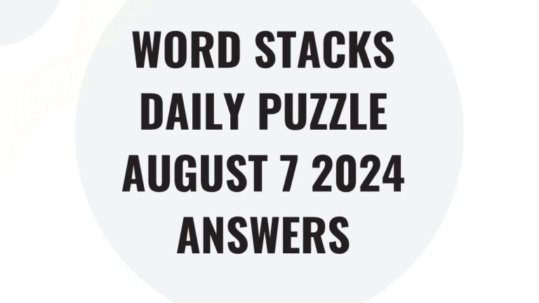 Word Stacks Daily Puzzle August 16 2024 Answer