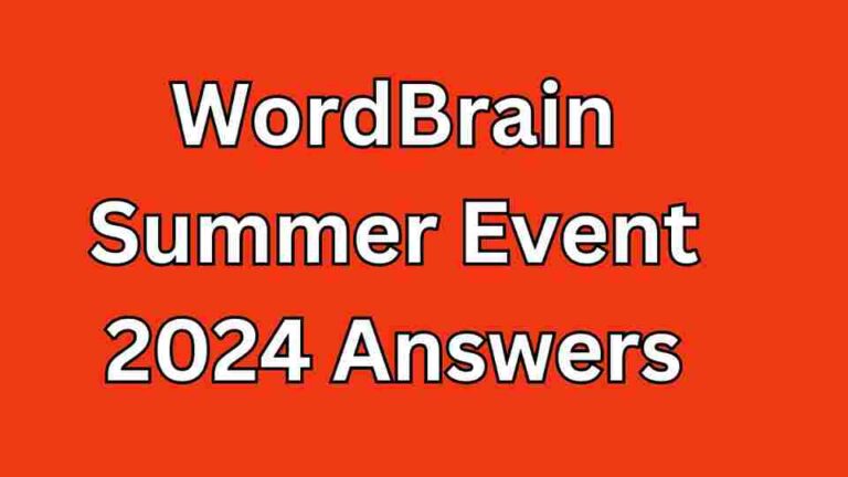 WordBrain Summer Event 2024 Answers