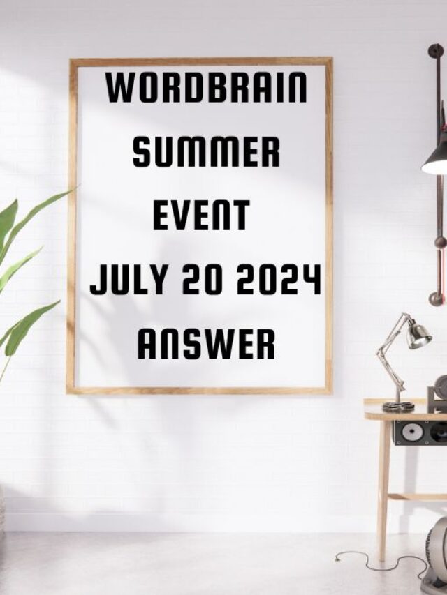 WordBrain Summer Event July 20 2024 Answer